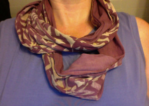 Hand-dyed scarf by Laurel Schwass-Drew